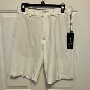 NWT Walter Hagen Men's‎ Golf Shorts Size 30 White Perfect 11 Flat Front